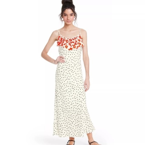 RIXO for Target Midi Ruffle Slipdress - Picture 2 of 7